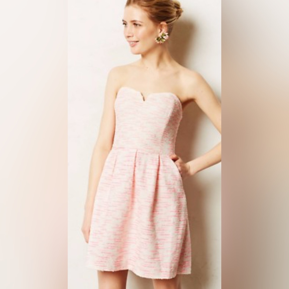 Moulinette Soeurs Strapless Pink Dress